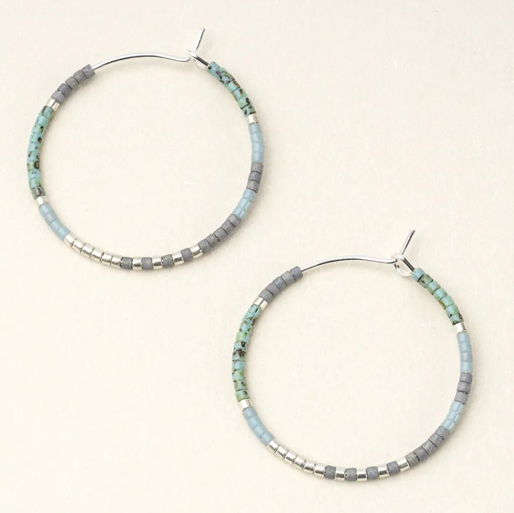 Miyuki Small Hoop Cobalt Turquoise