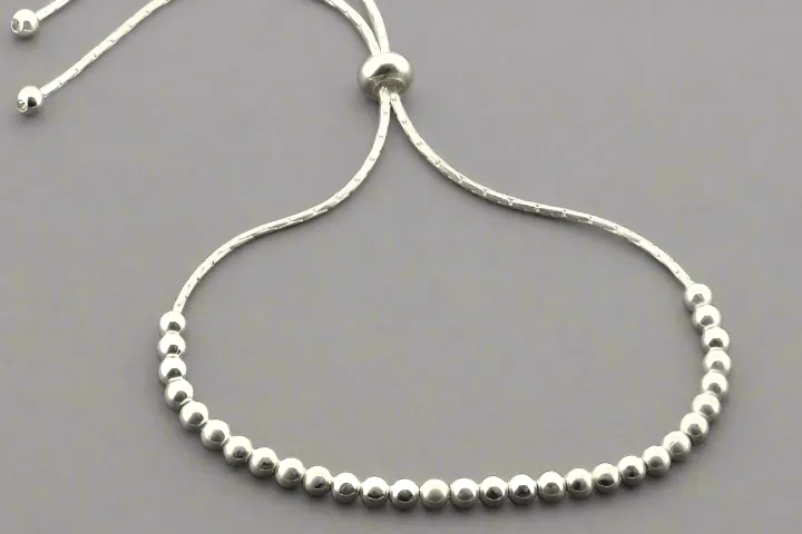 Multi round bead bracelet - sterling silver