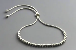 Multi round bead bracelet - sterling silver