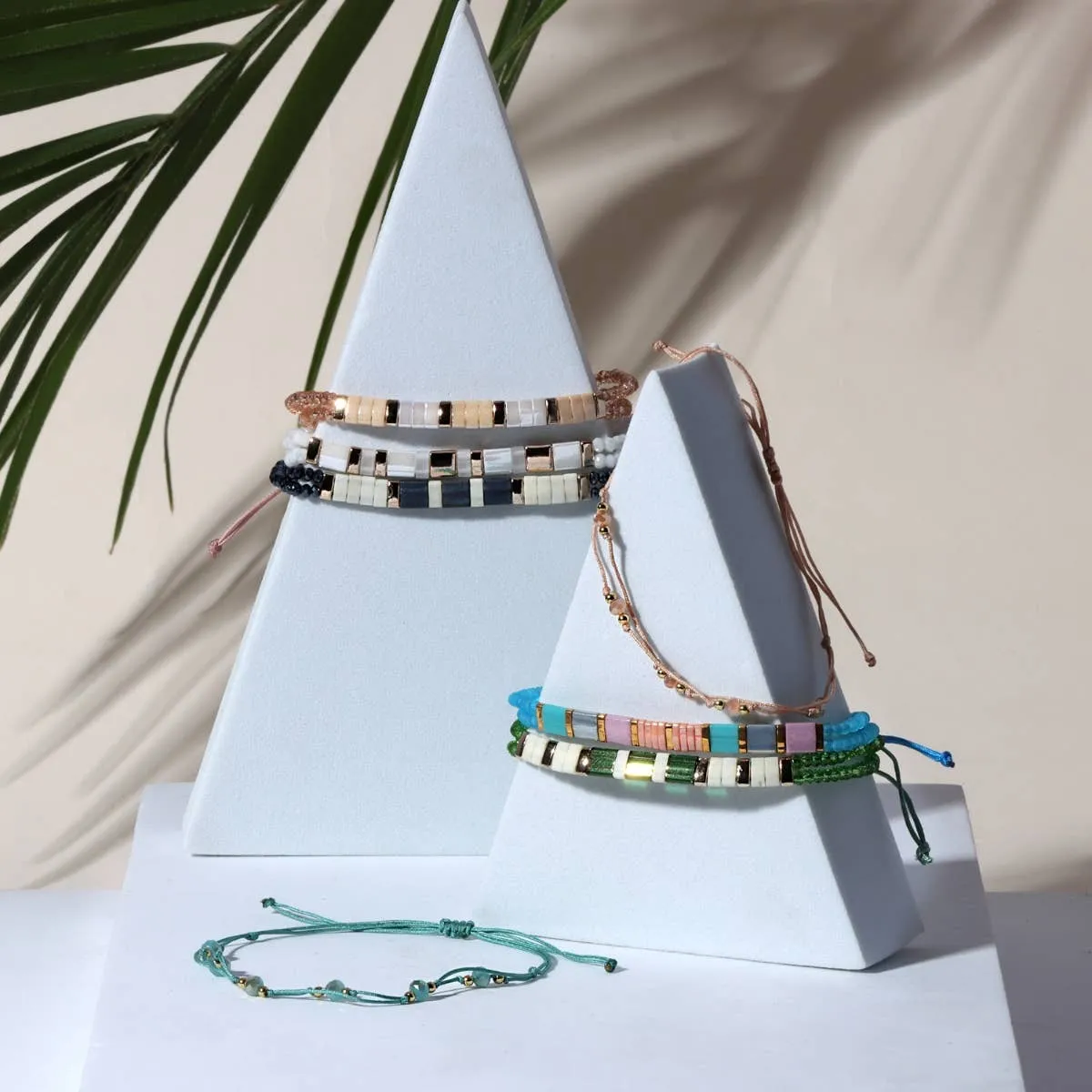 Neutral  Delicate Double Crystal String Pulley Bracelets