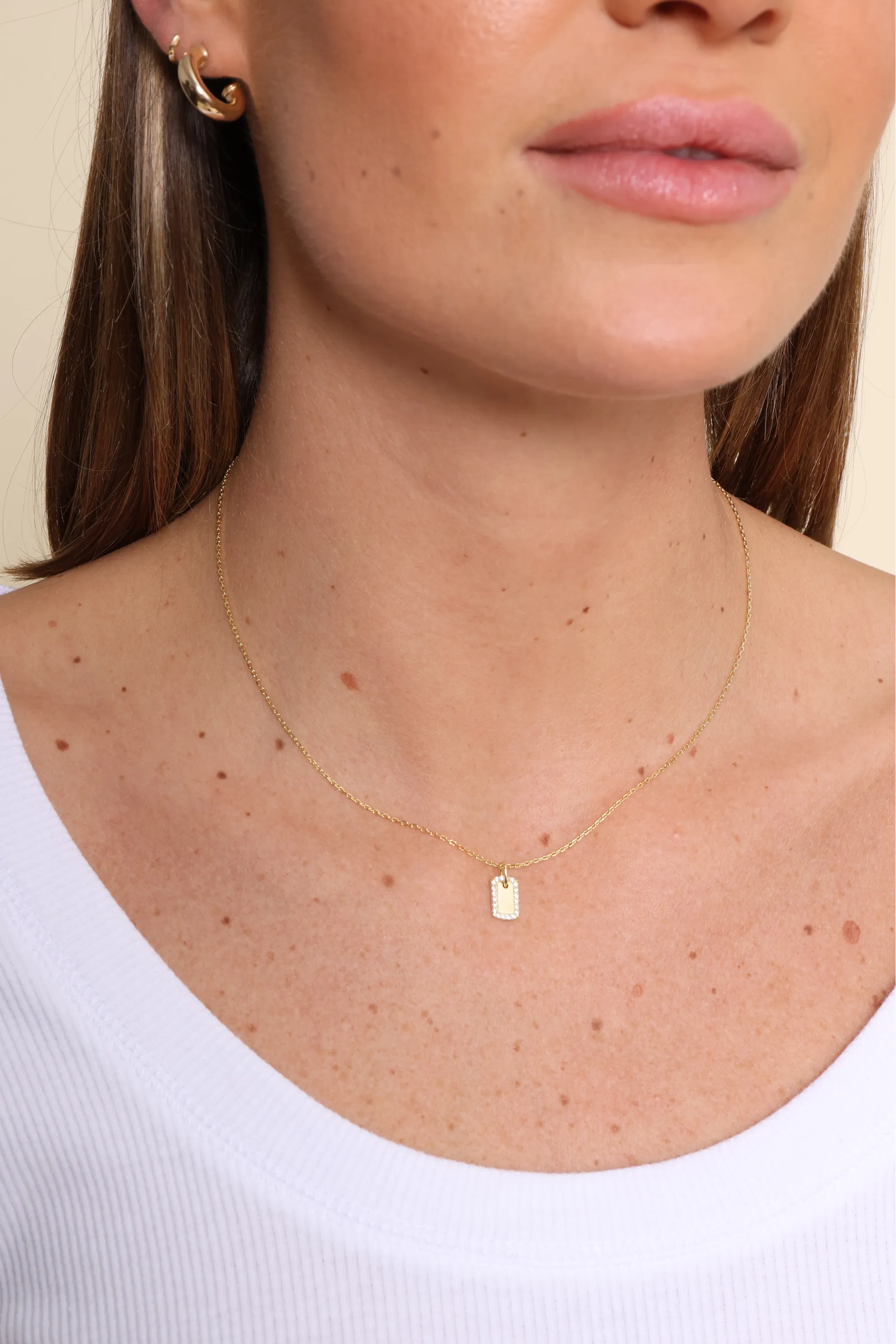 Olga Mini Dog Tag with CZ