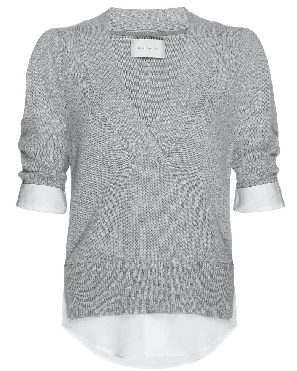 Oyster Grey Lucie Layered V Looker