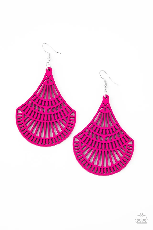 Paparazzi Earring ~ Tropical Tempest - Pink