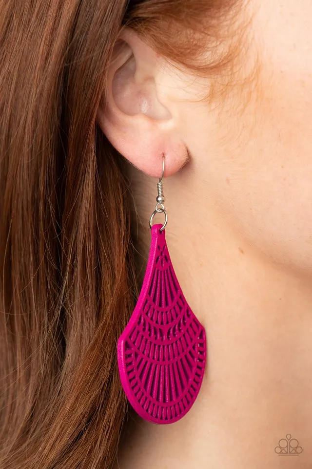 Paparazzi Earring ~ Tropical Tempest - Pink