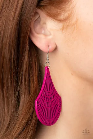 Paparazzi Earring ~ Tropical Tempest - Pink