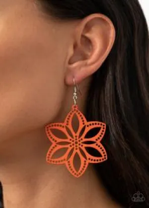 Paparazzi Earrings - Bahama Blossoms - Orange