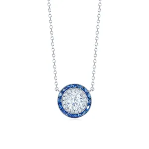 Pendant with Diamonds and Sapphires