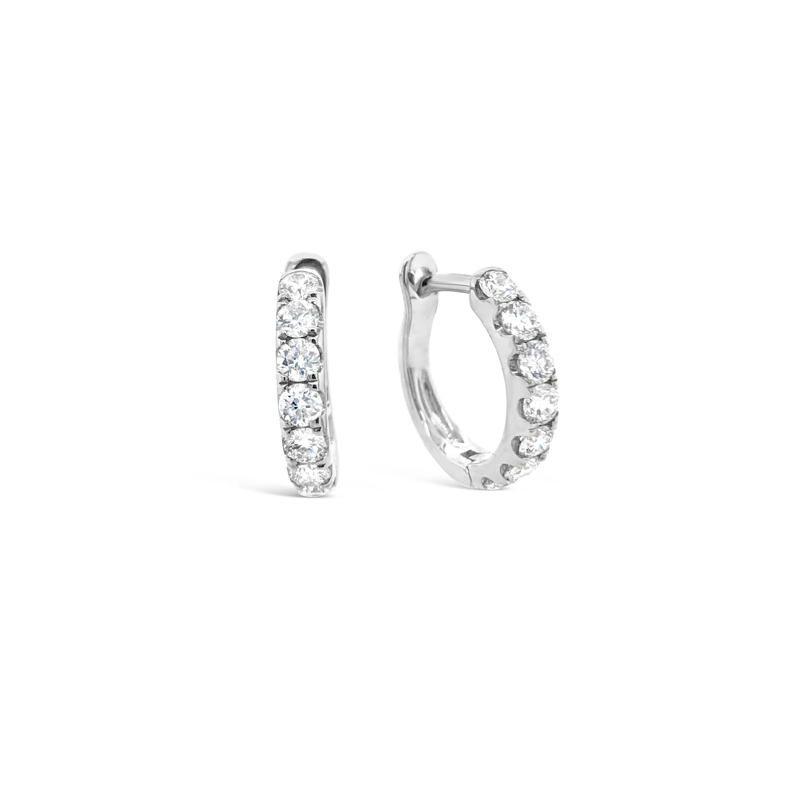 Petite Diamond Horse-shoe Huggie Earrings