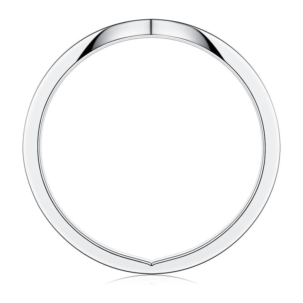 Petite Infinity Pave and High Polished Finish Coulpe's Ring Set