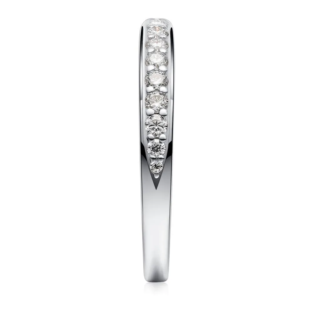 Petite Infinity Pave and High Polished Finish Coulpe's Ring Set