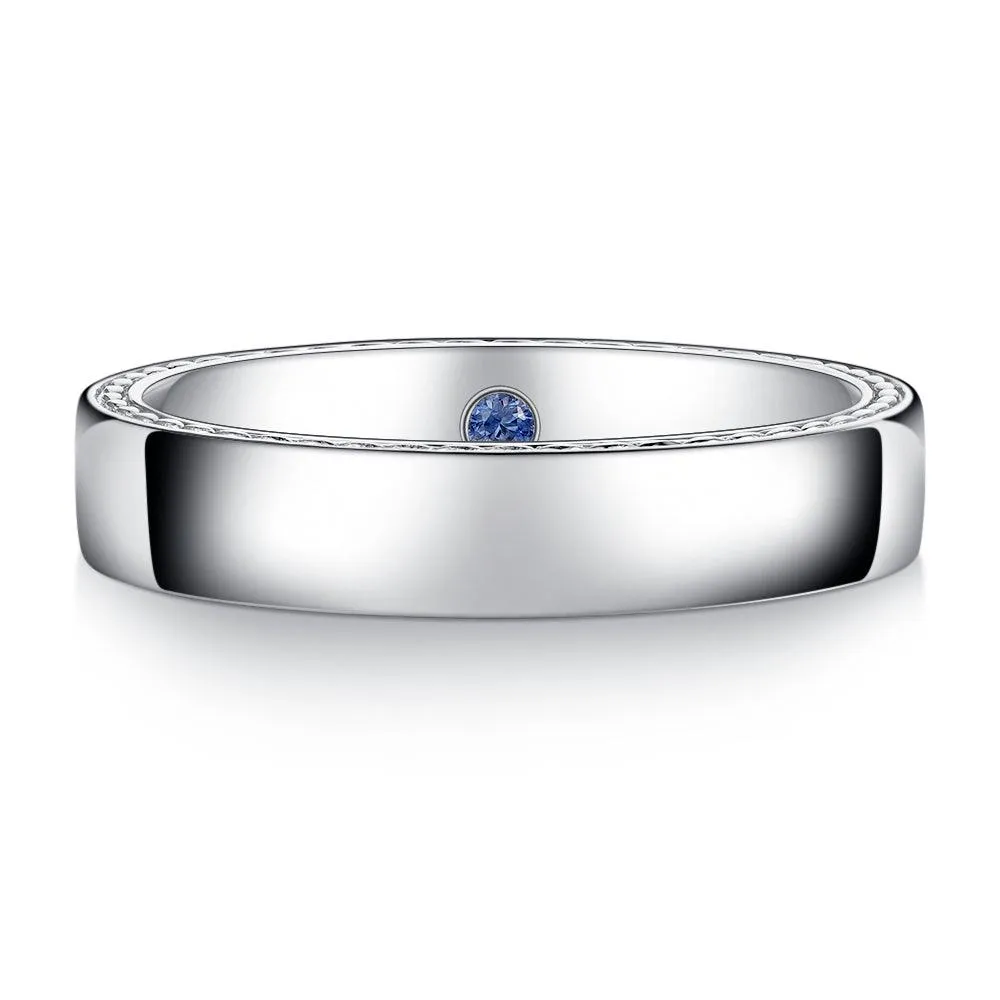 Petite Infinity Pave and High Polished Finish Coulpe's Ring Set