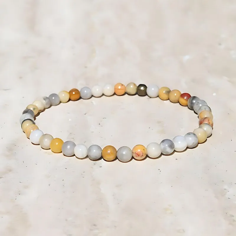 "Joy" Crazy Lace Agate Delicate Bracelet