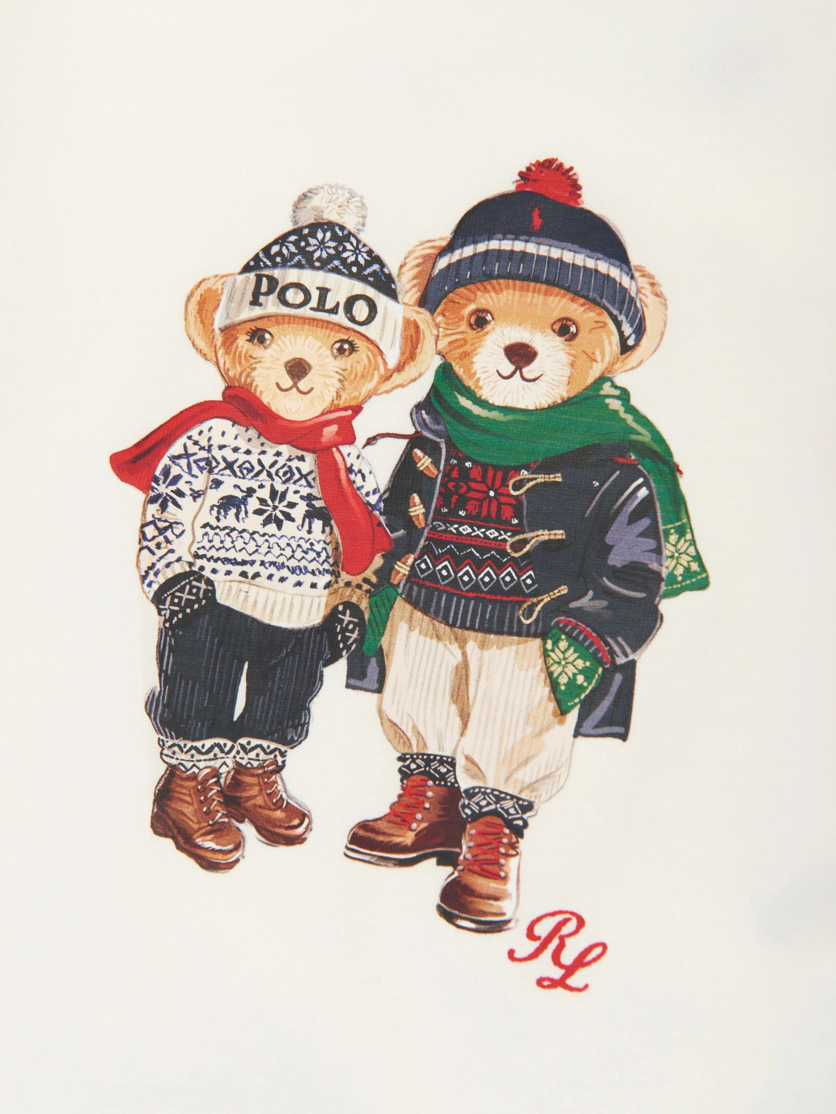Ralph Lauren Baby Boys Bear Long Sleeve T-Shirt in Ivory