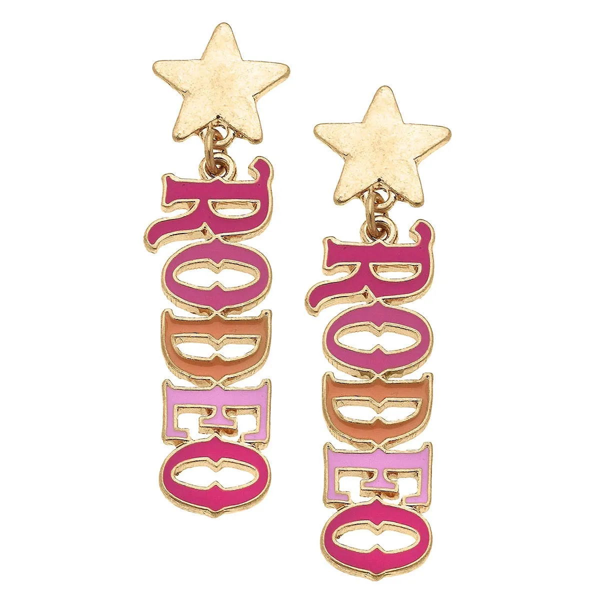 Rodeo Star Enamel Earrings in Multi