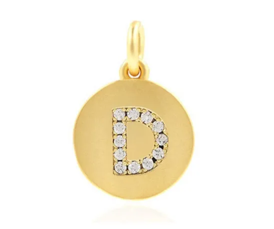 Round Charm, Gold Initial Charm, Personalized Charm, Letter Charm, Single Alphabet Charm, Letter Drop Charm for Necklace Jewelry Making