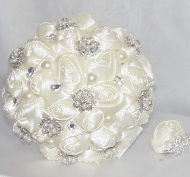 SHELBY ~ Create Your Package Satin Roses Bouquet