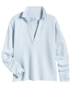 Shirting Blue Popover Henley Top