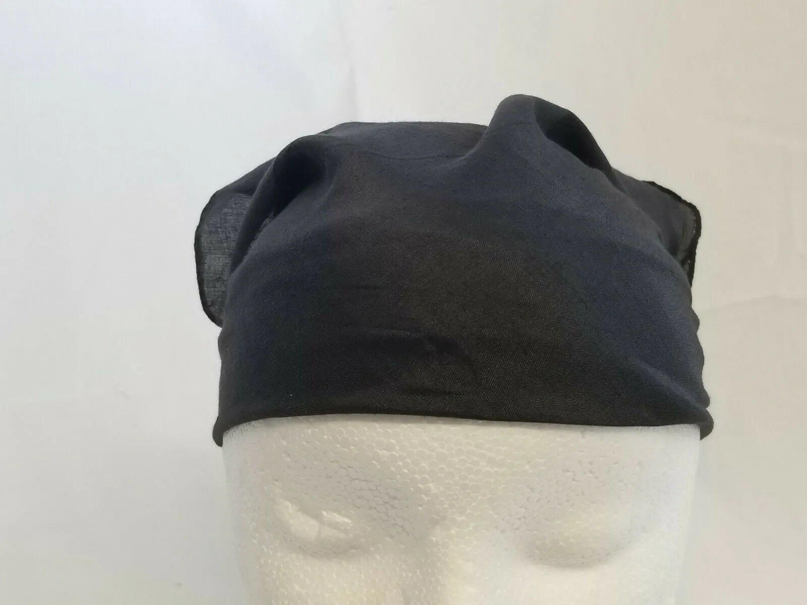 Sikh hindu kaur singh black plain bandana head wrap gear wedding marriage rumal