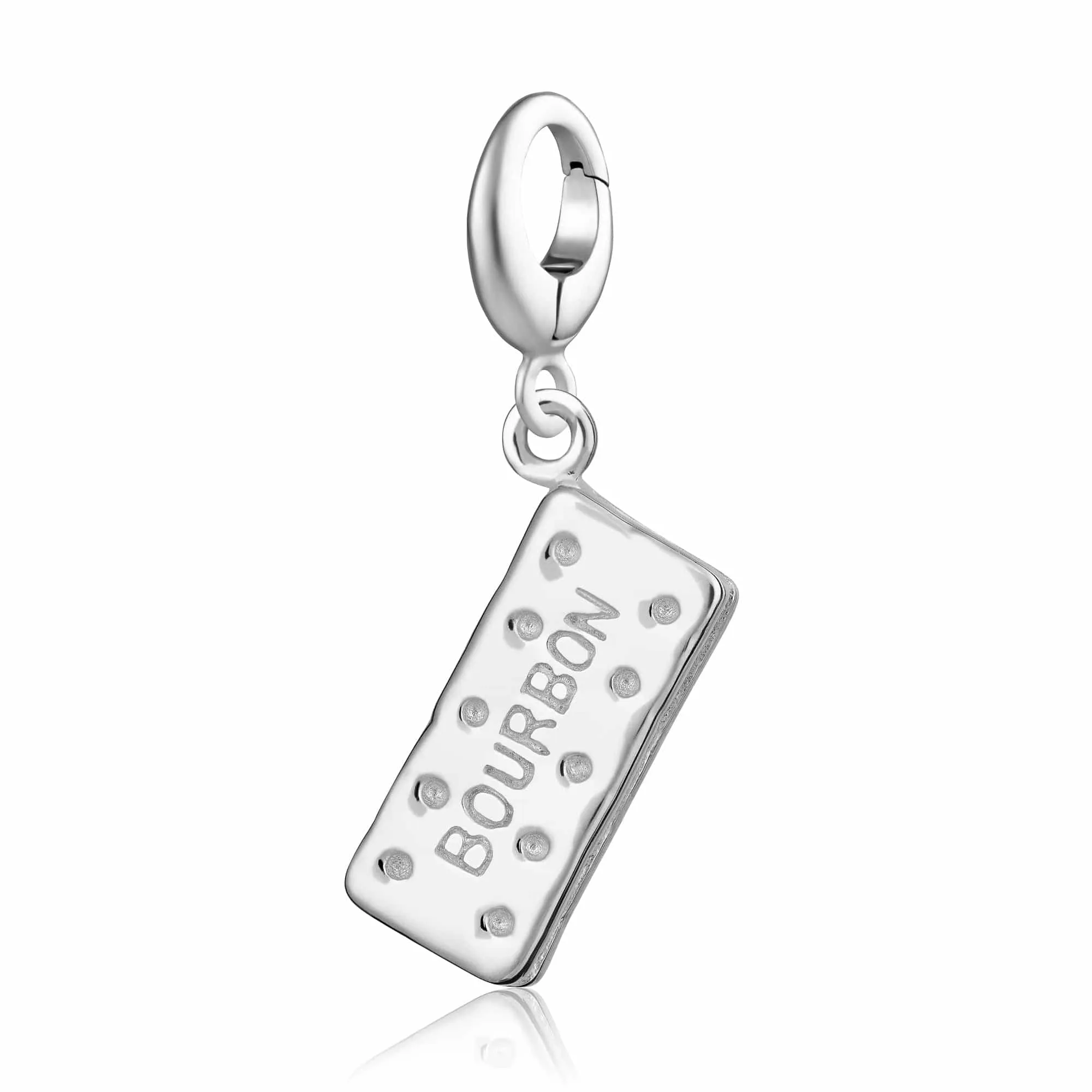 Silver Bourbon Biscuit Charm