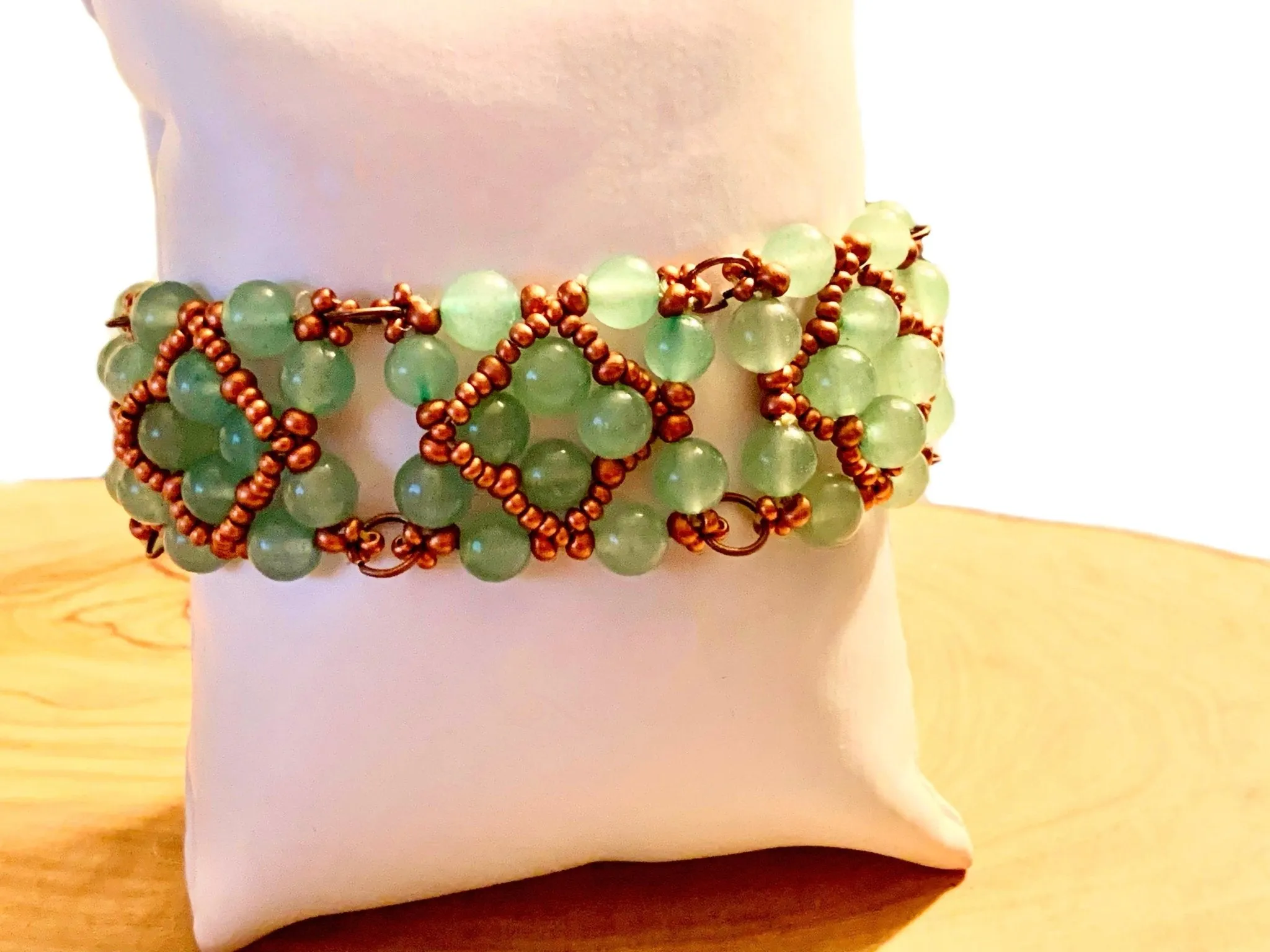 🔴SOLD🔴 Valentina Handmade Green Aventurine Delicate Cuff Style Bracelet