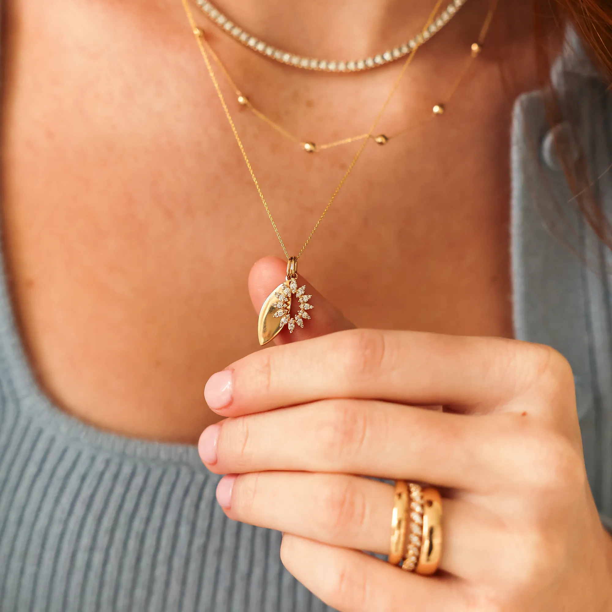 Sophia Ryan Marquise Charm Necklace