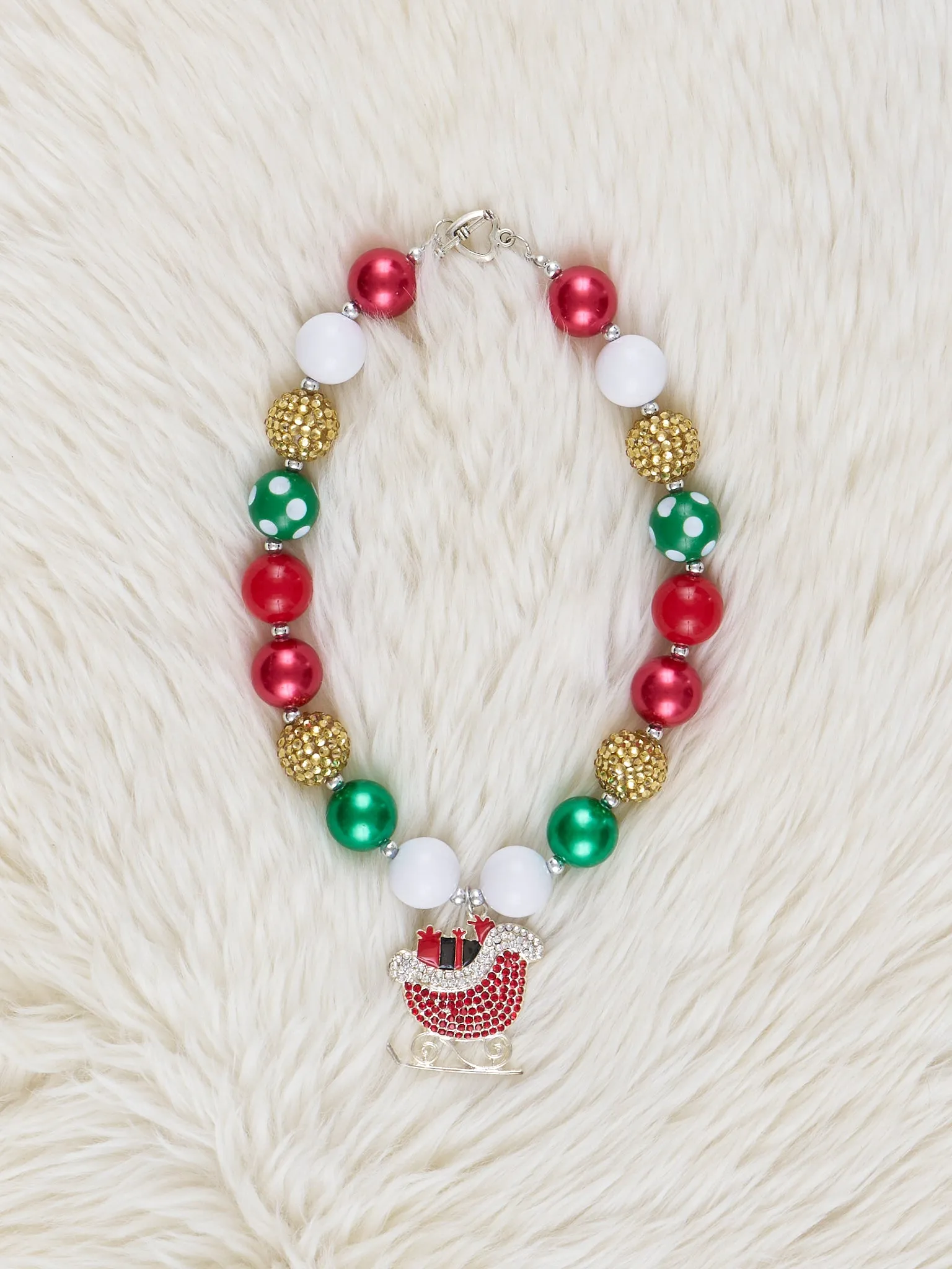 Sparkle Sleigh Bubblegum Necklace