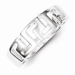 Sterling Silver Greek Key Ring
