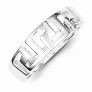 Sterling Silver Greek Key Ring