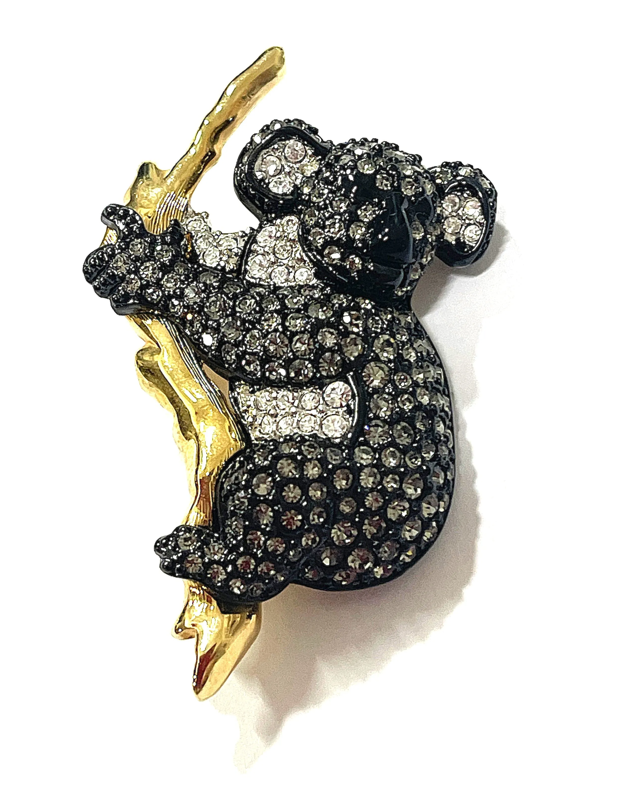 Swarovski Vintage Rhinestone Koala Brooch