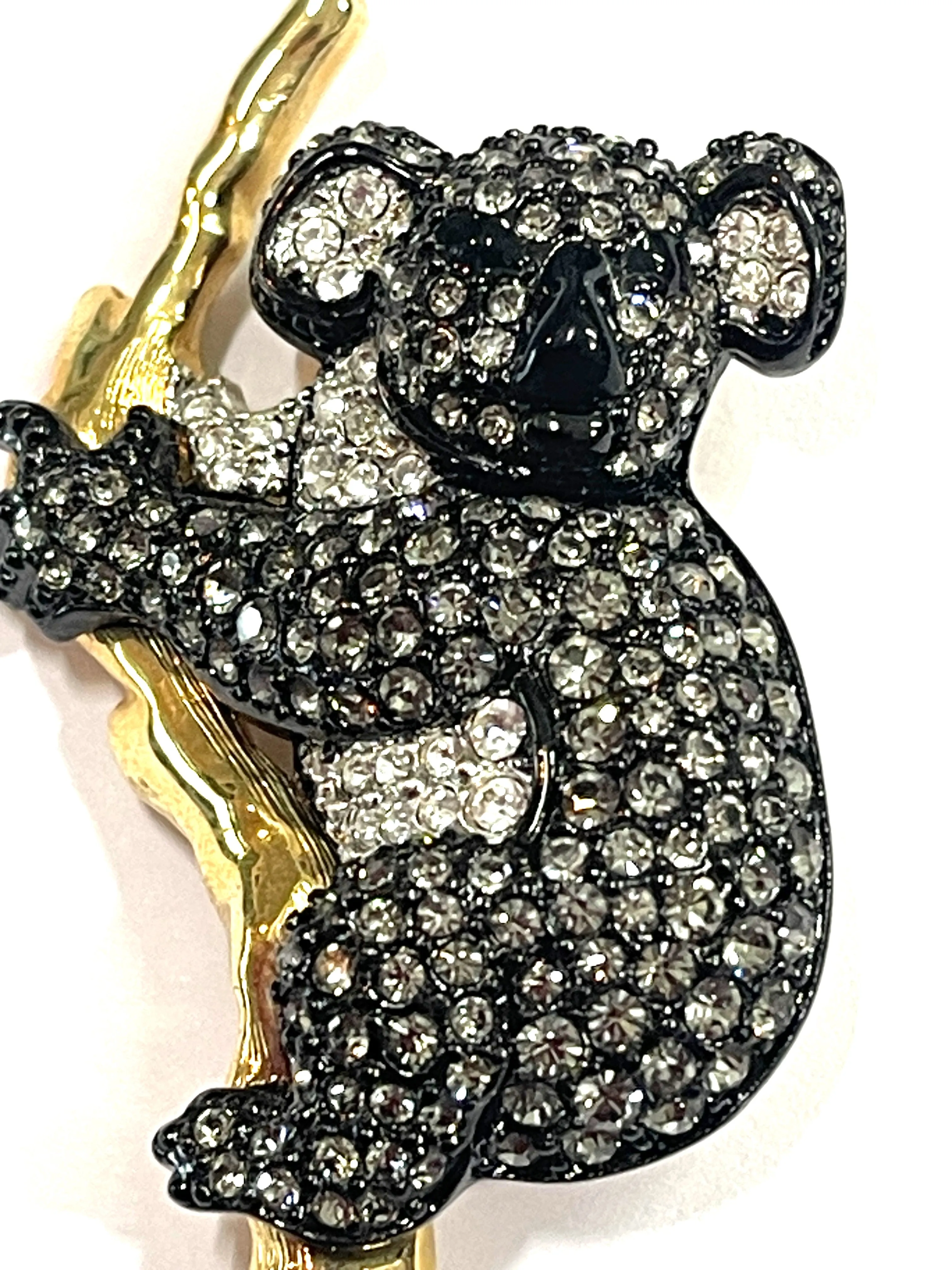 Swarovski Vintage Rhinestone Koala Brooch