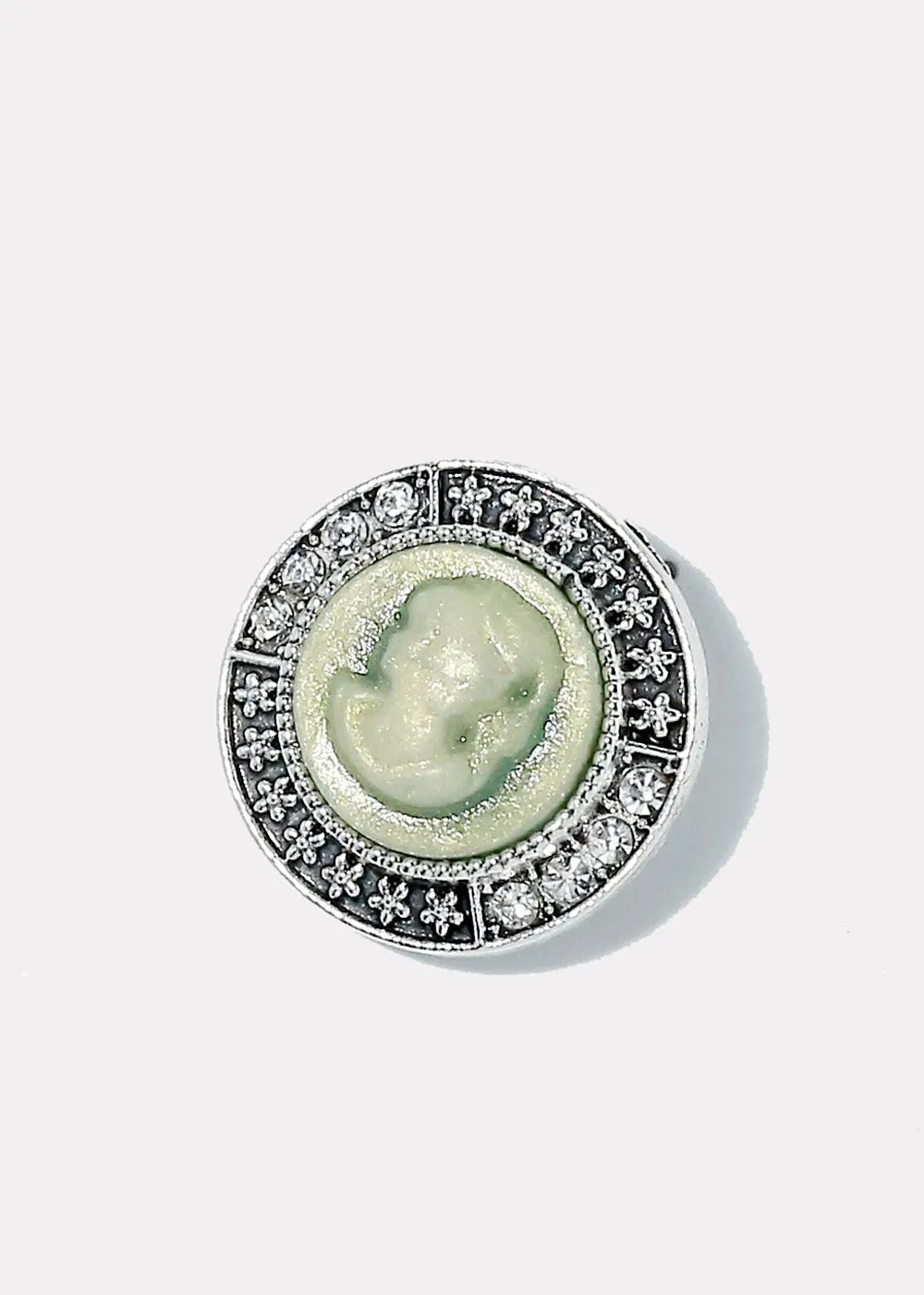 Textured Woman Profile Stud Earrings