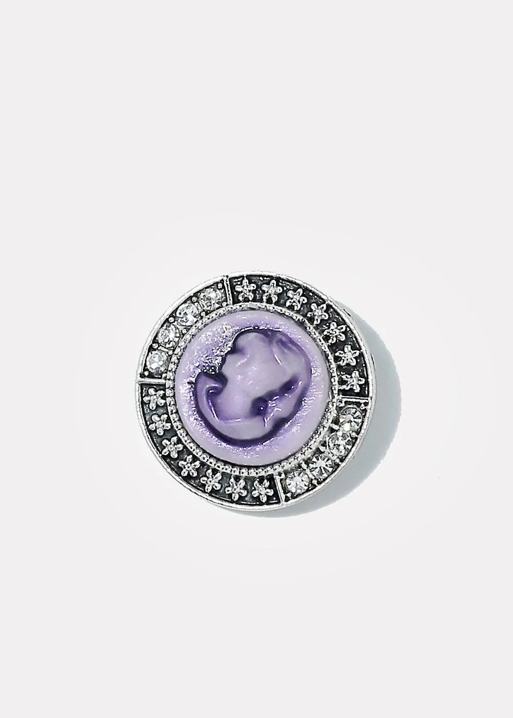 Textured Woman Profile Stud Earrings