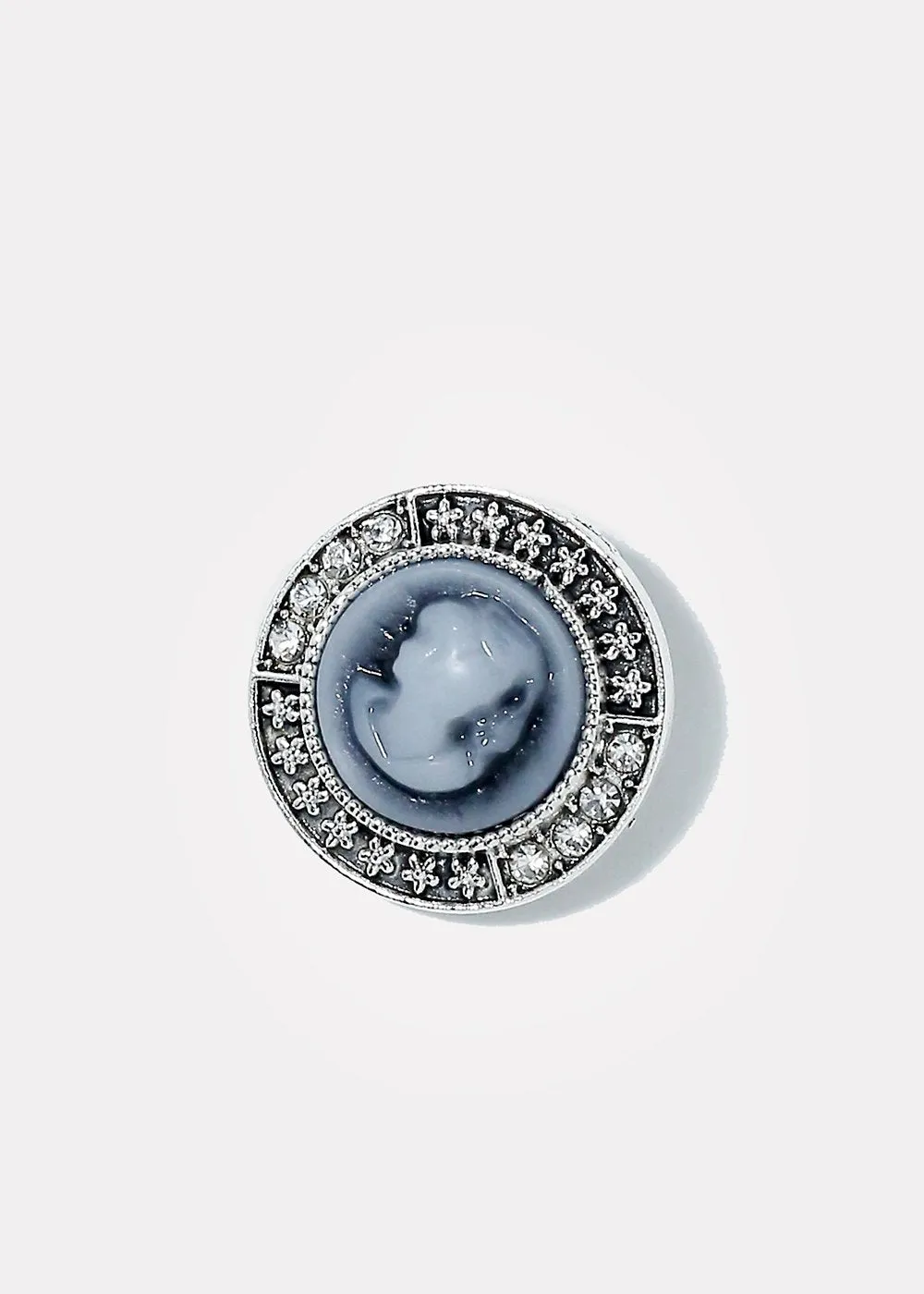 Textured Woman Profile Stud Earrings