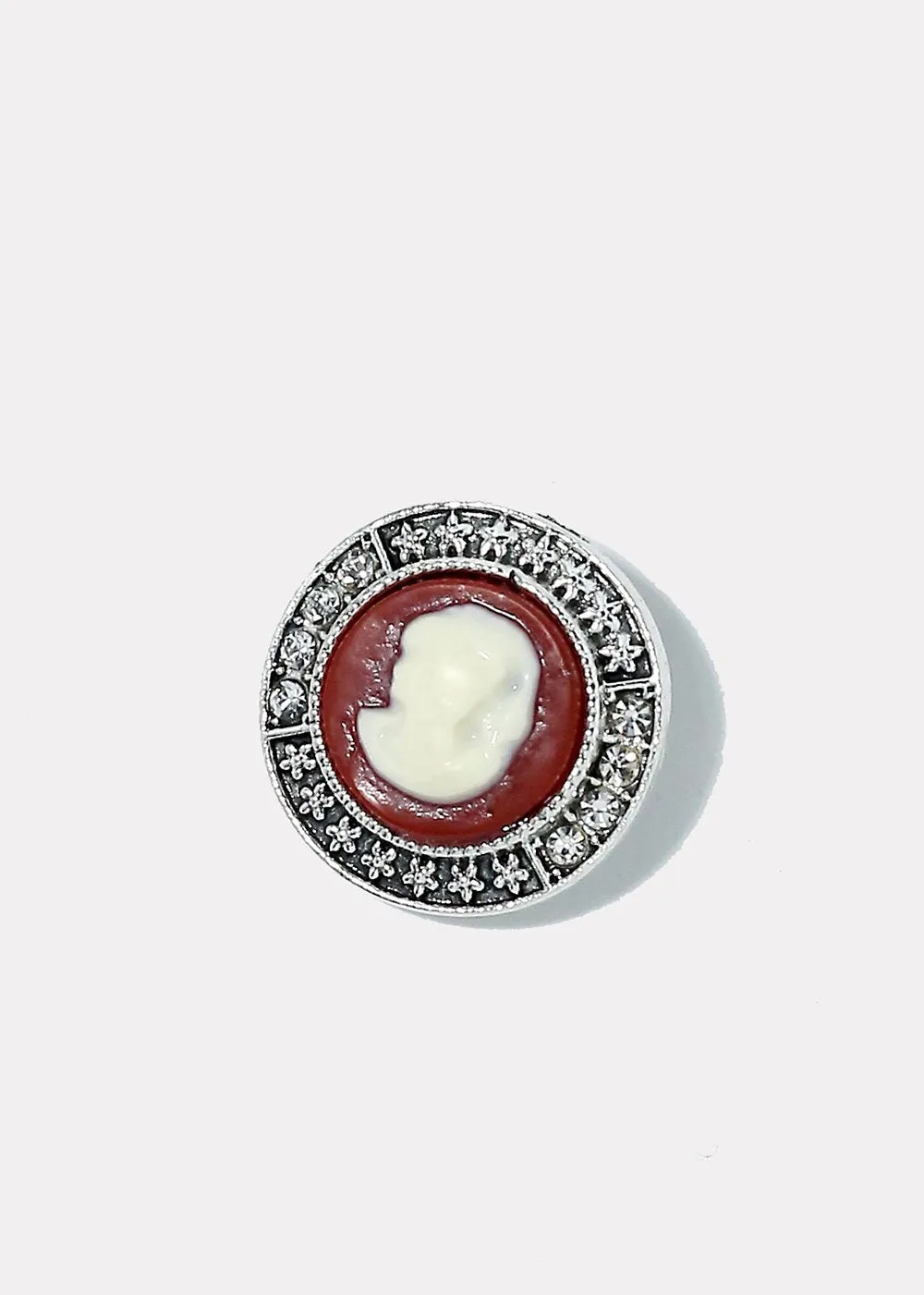 Textured Woman Profile Stud Earrings