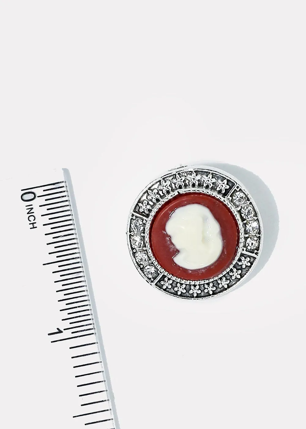 Textured Woman Profile Stud Earrings