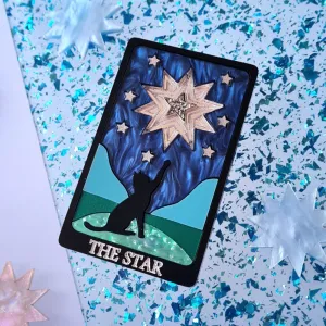The Star Cat Tarot Card Necklace by Cherryloco Jewellery