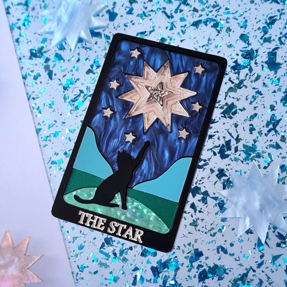 The Star Cat Tarot Card Necklace by Cherryloco Jewellery