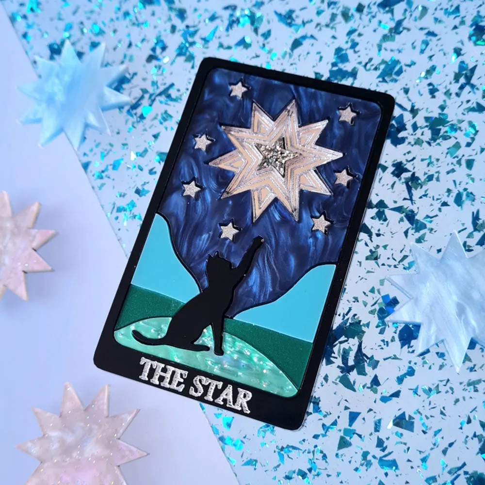 The Star Cat Tarot Card Necklace by Cherryloco Jewellery