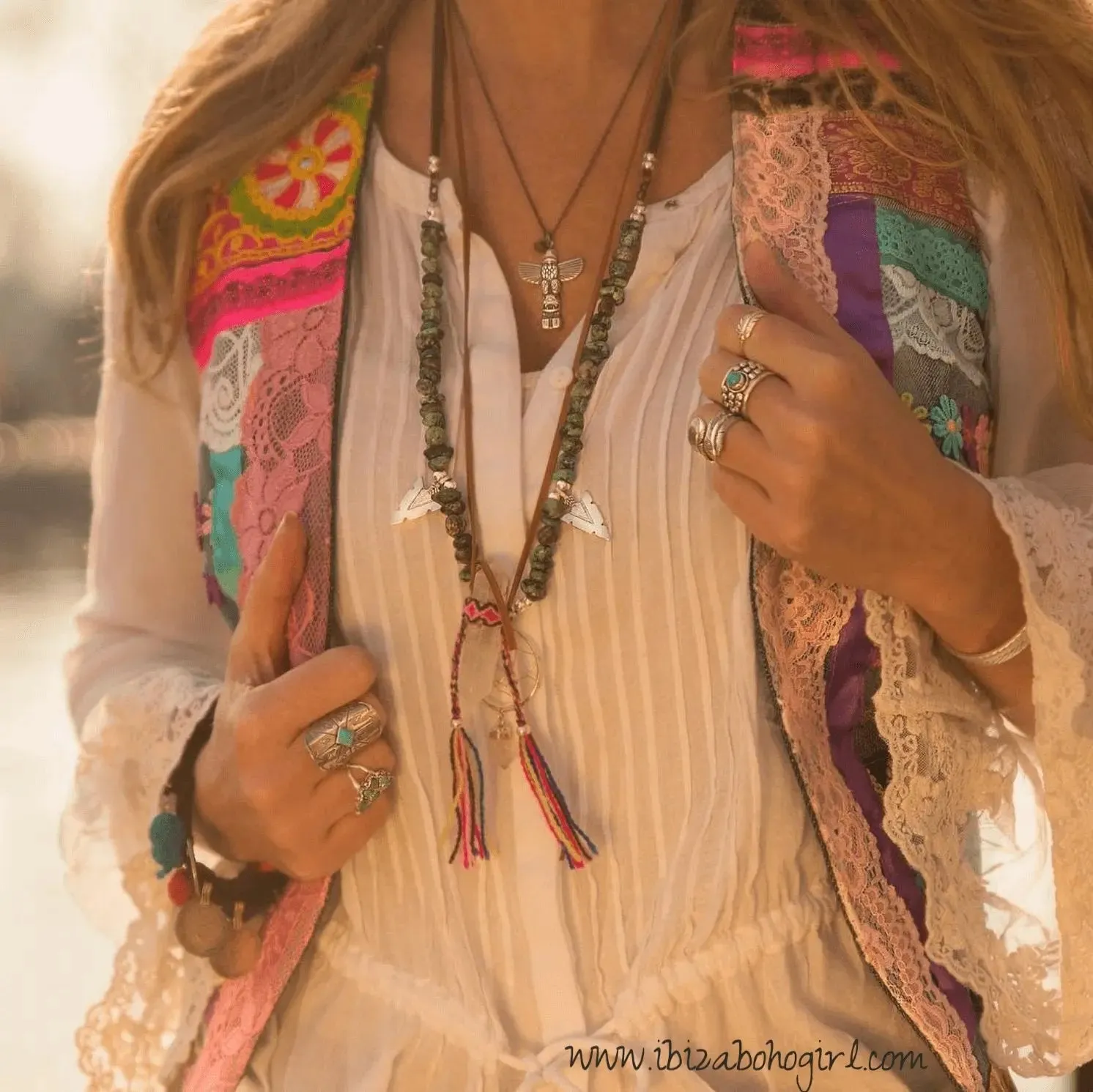 Totem Pole Necklace with Turquoise
