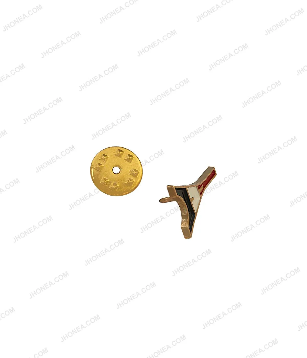 Tri-Color Eiffel Tower Shape Shirt Collar Tips Brooch Pin