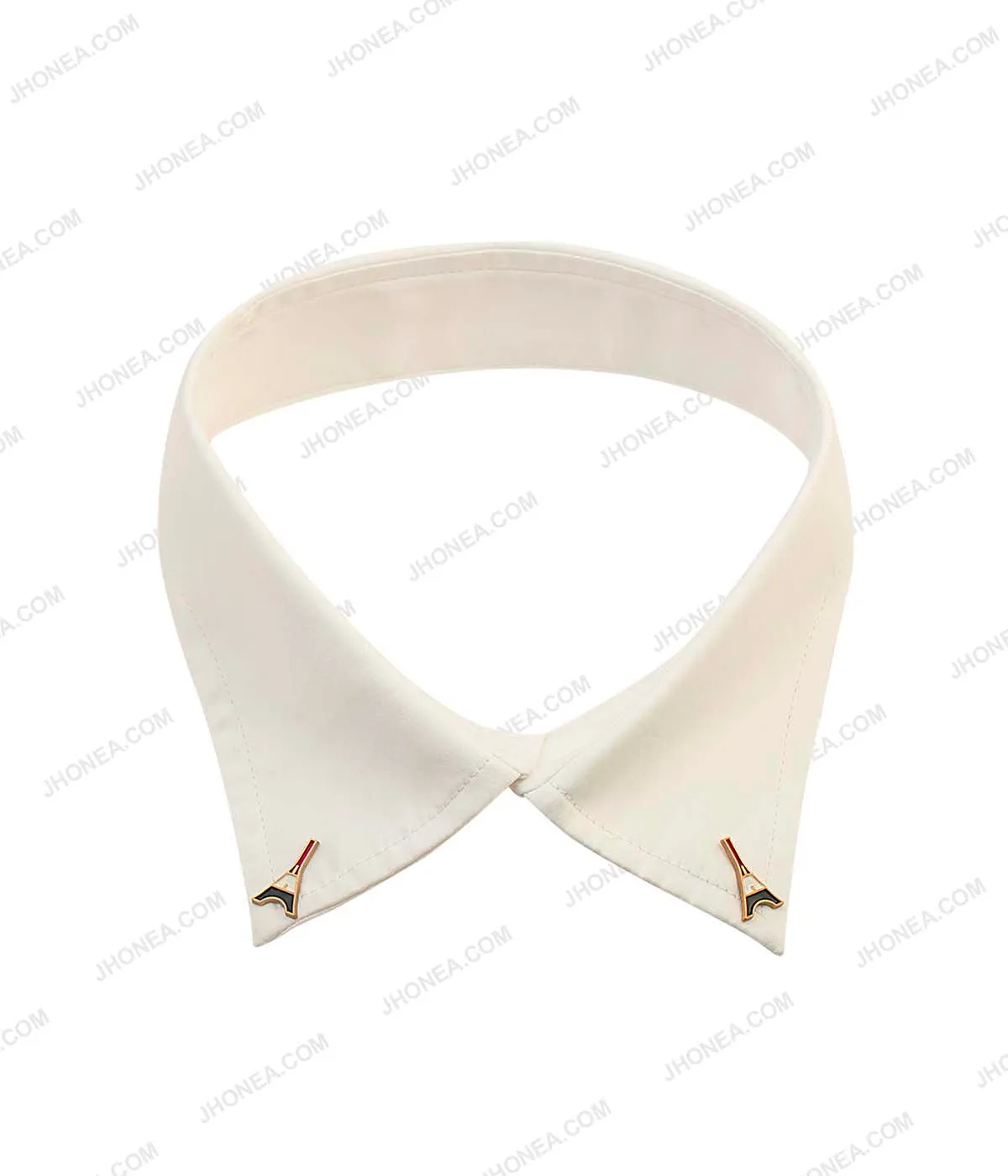 Tri-Color Eiffel Tower Shape Shirt Collar Tips Brooch Pin
