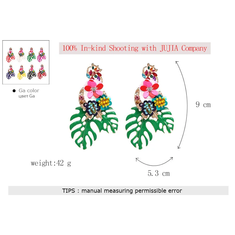 Vintage Vibrant Floral Earrings