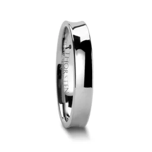 WASHINGTON | Concave Tungsten Ring Polished Finish