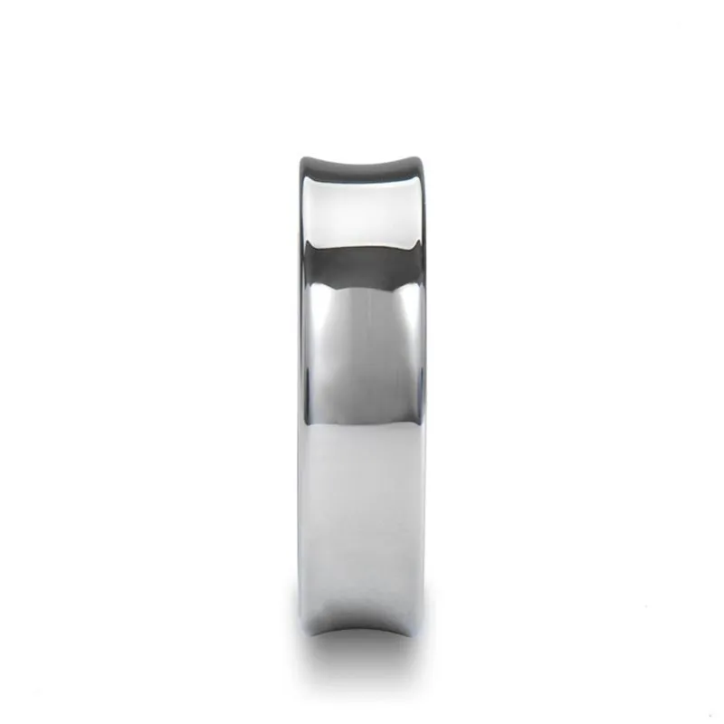 WASHINGTON | Concave Tungsten Ring Polished Finish