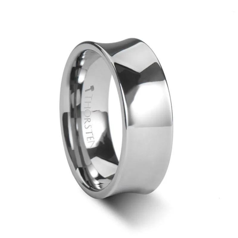 WASHINGTON | Concave Tungsten Ring Polished Finish