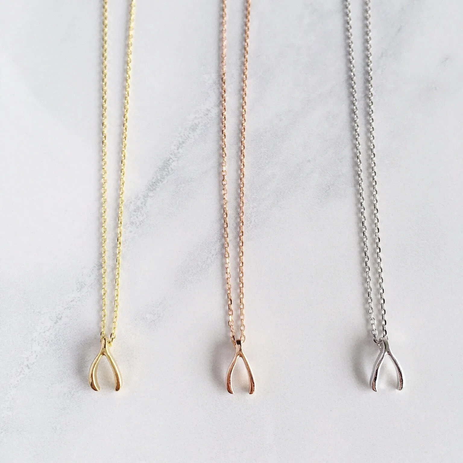 Wishbone Necklace - Sterling Silver